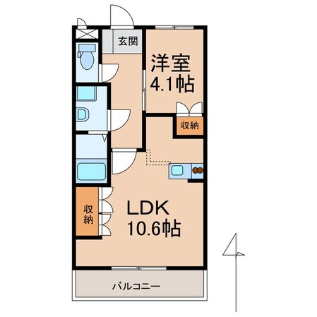 布施屋駅 徒歩1分 2階の物件間取画像